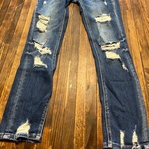 Bridge by Gly straight leg holey jeans